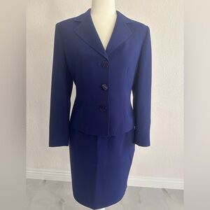 Kasper Petite Navy Suit Ensemble
